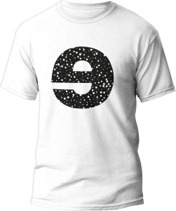 Koszulka bawełniana z  czarnym nadrukiem - e
