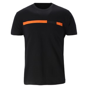 Koszulka bawełniana z  pomarańczowym paskiem