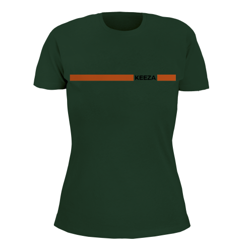 Koszulka damska keeza pomarańczowy pasek