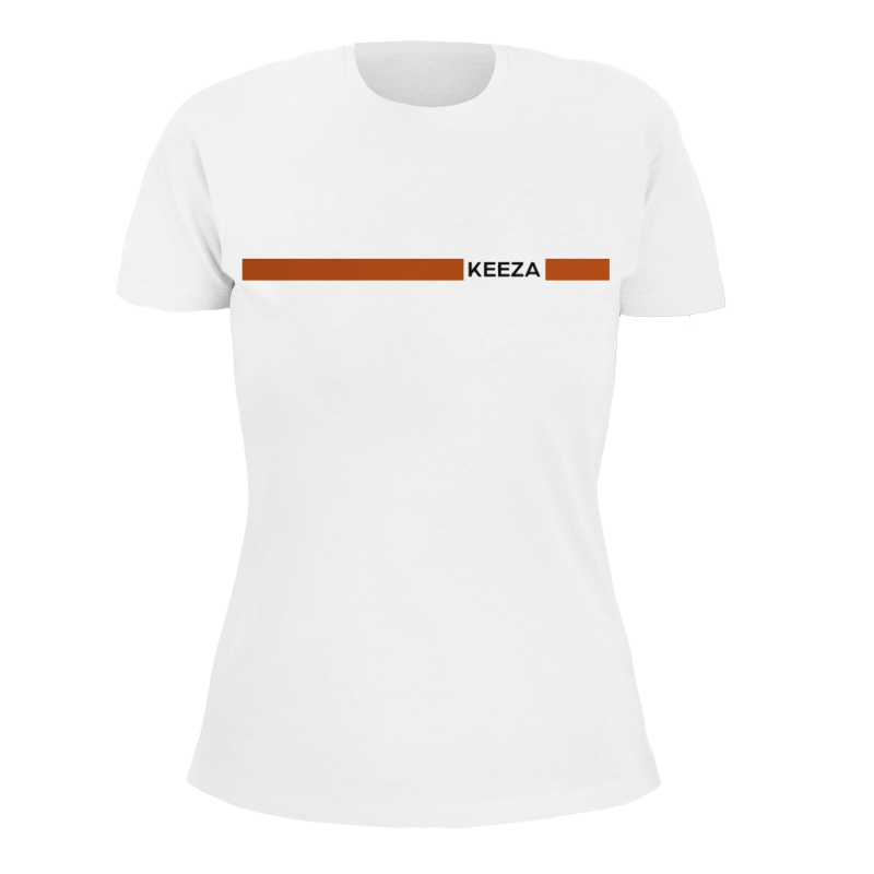 Koszulka damska keeza pomarańczowy pasek