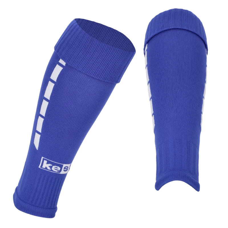 Getry piłkarskie PRO bez stopy - tuby piłkarskie niebieskie