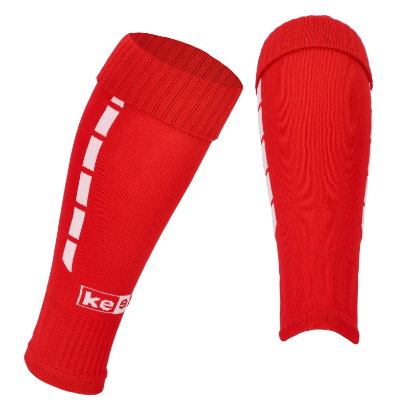 Getry piłkarskie PRO bez stopy - tuby piłkarskie czerwone