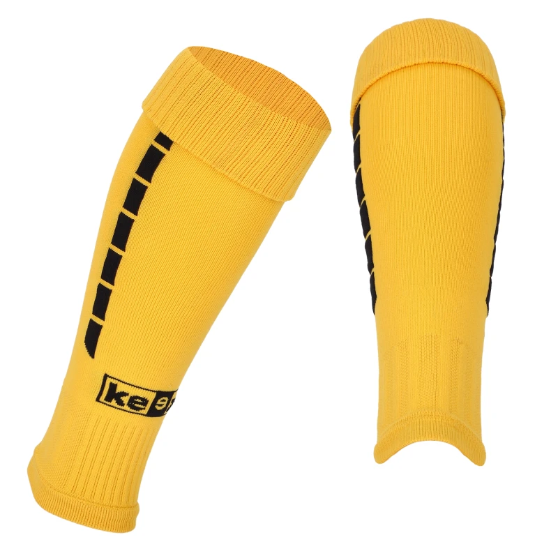 Getry piłkarskie PRO bez stopy - tuby piłkarskie żółte