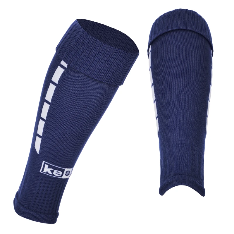 Getry piłkarskie PRO bez stopy - tuby piłkarskie granatowe