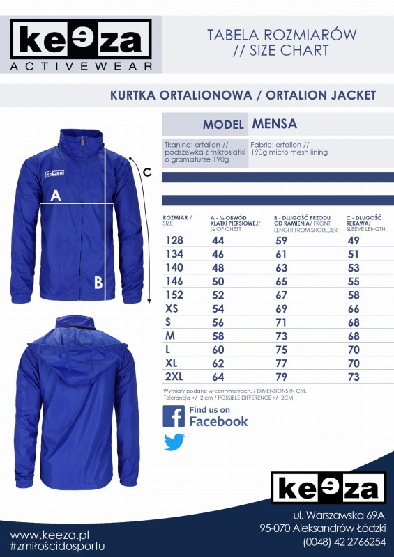 Kurtka ortalionowa Progres Zduńska Wola
