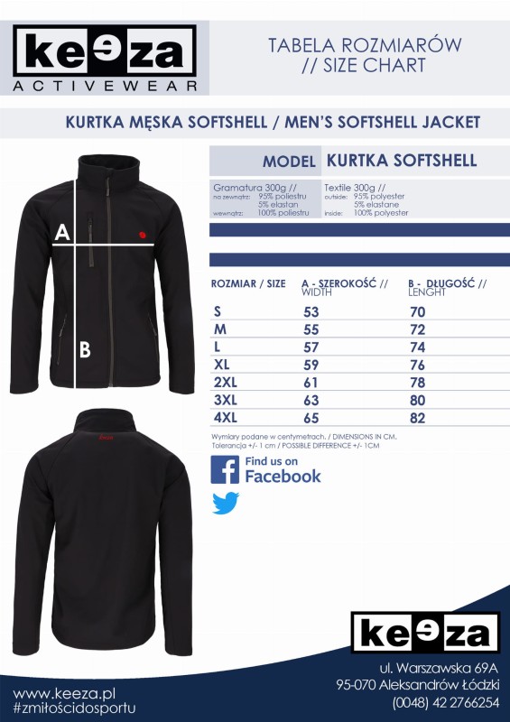 Softshell męski black