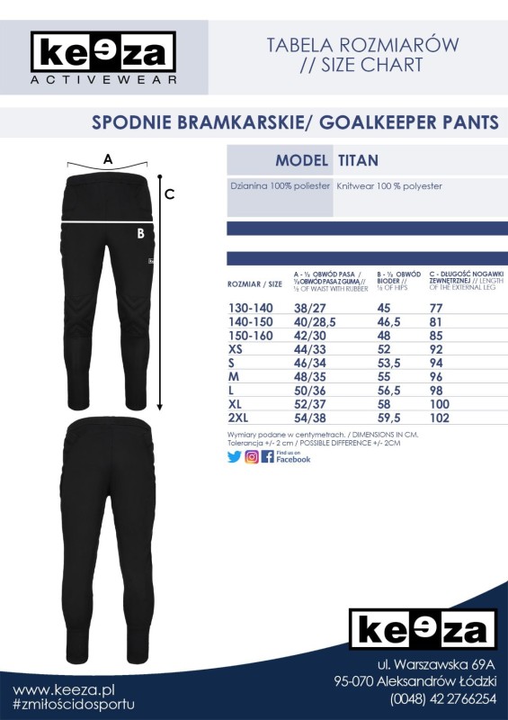 Spodenki bramkarskie Titan