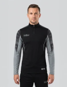 Bluza sportowa Nexus szara z krótkim suwakiem